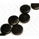 Coco Flat Round upsd Black ca. 22mm / 18pcs.
