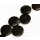 Kokos Perlen Flat Round upsd Black ca. 22mm / 18pcs.
