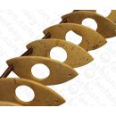 Coco Leaf Shape with Calar and Two Holes ca. 48mm / 20pcs.