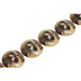 Schmuck Perlen Papier beschichtet panda bear print UFO / 35mm.