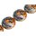 Papercoated Beads tiger print UFO / 35mm.
