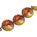 Papercoated Beads horse print UFO / 35mm.