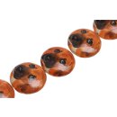 Papercoated Beads dog print UFO / 35mm.