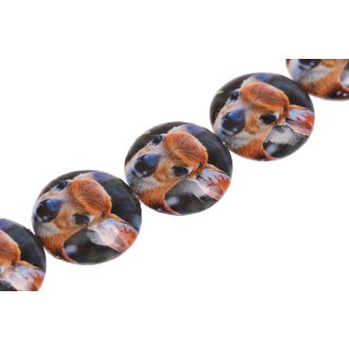 Schmuck Perlen Papier beschichtet deer print UFO / 35mm.