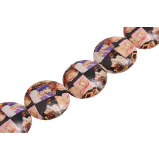 Schmuck Perlen Papier beschichtet faces print UFO / 35mm.