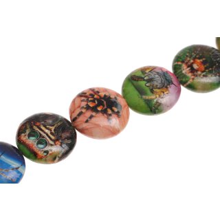 Papercoated Beads spider print UFO / 35mm.