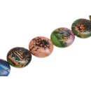 Papercoated Beads spider print UFO / 35mm.