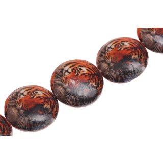 Papercoated Beads animal print UFO / 35mm.