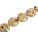 Papercoated Beads bananas print UFO / 35mm.