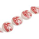 Papercoated Beads eye red print UFO / 35mm.