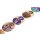 Papercoated Beads faces multicolored flat oval / 60x40mm.