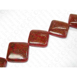 Resin Square round.edg.go-odinlay red ca.36x12mm