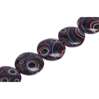 Papercoated Beads abstract laminated UFO / 44mm.