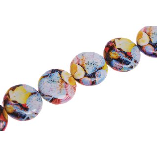 Schmuck Perlen Papier beschichtet shell design UFO / 25mm.