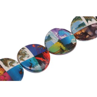 Papercoated Beads tourist spots potato chips / 35mm.