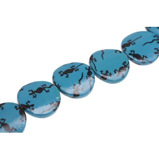 Papercoated Beads lizard design potato chips / 35mm.