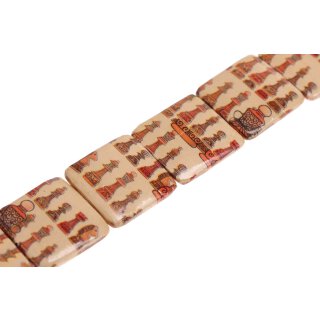 Papercoated Beads chess head square / 35mm.