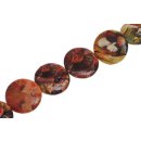 Papercoated Beads faces print flat round / 25mm.