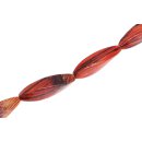 Papercoated Beads abstract orange twist / 60x17mm.