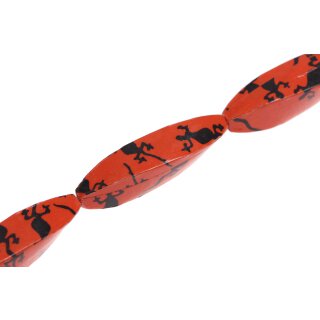 Papercoated Beads lizard design twist / 60x17mm.