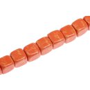 Papercoated Beads with note orange dice / 15mm.