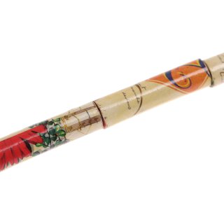 Papercoated Beads flower design  tube / 60x16mm.