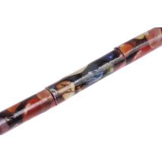 Papercoated Beads multicolored tube / 60x16mm.