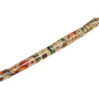 Schmuck Perlen Papier beschichtet paisley tube / 50x10mm.