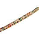 Papercoated Beads paisley tube / 50x10mm.