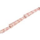Papercoated Beads red notes w white background teardrop /...