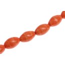 Papercoated Beads orange notes oval / 25mm.