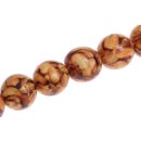Papercoated Beads cashew nuts round beads / 25mm.