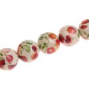 Schmuck Perlen Papier beschichtet Cherry round beads / 25mm.