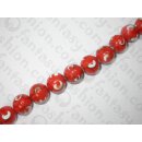 Resin w. oyok shell inlay, round bead, ca. 20mm