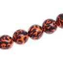 Papercoated Beads Fire round beads / 25mm.
