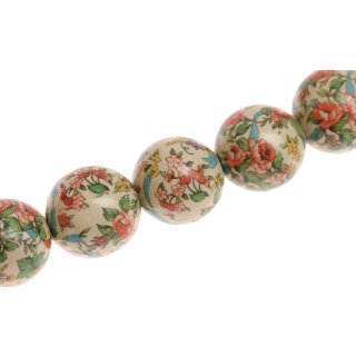 Papercoated Beads Paisley round beads / 25mm.