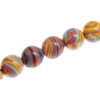 Papercoated Beads  Abstract 70s round beads / 25mm.