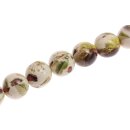 Schmuck Perlen Papier beschichtet  Nuts round beads / 20mm.