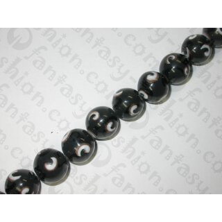 Resin w. oyok shell inlay, round bead, ca. 20mm