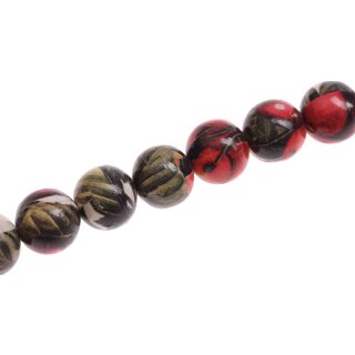 Schmuck Perlen Papier beschichtet  Cherry round beads / 20mm.