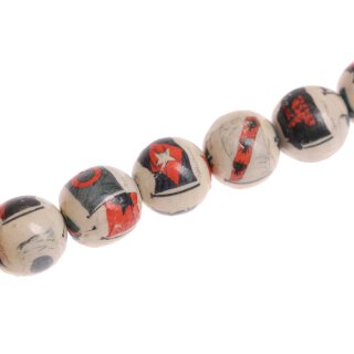 Papercoated Beads Flags round beads / 20mm.