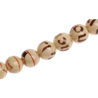 Papercoated Beads Old letters round beads / 15mm.