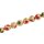Papercoated Beads Flowers red/green round beads / 15mm.