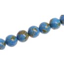 Schmuck Perlen Papier beschichtet Blue globe round beads...