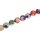 Papercoated Beads Rainbow globe laminated round beads / 15mm.