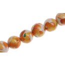 Papercoated Beads Oranges round beads / 15mm.