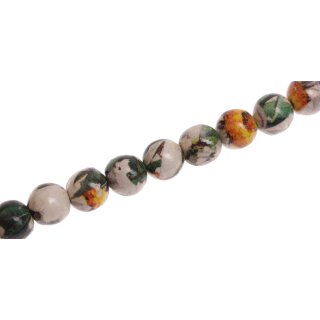 Schmuck Perlen Papier beschichtet  Marguerites round beads / 10mm.