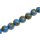 Schmuck Perlen Papier beschichtet  Blue globe round beads / 10mm.