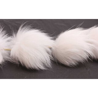 Waschbär Puschel White Round / ca.85mm / 5pcs.