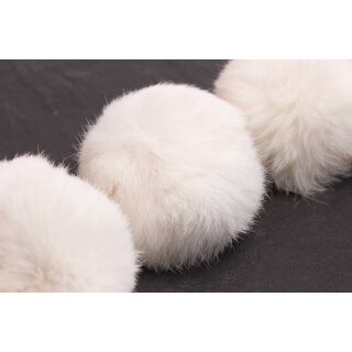 Kanin Puschel White Round / ca.80mm / 5pcs.